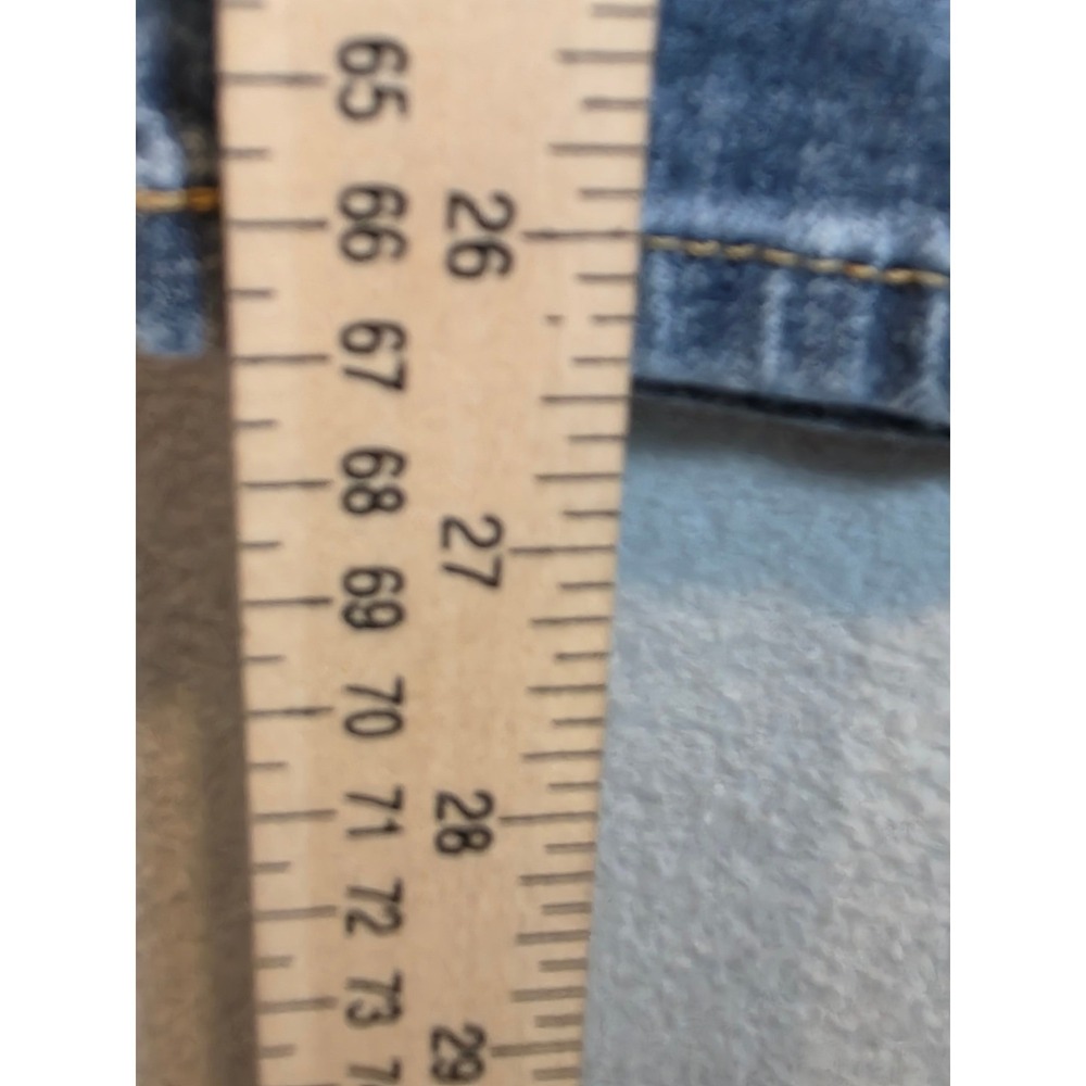 Jennifer Lopez Jeans Womens Straight Leg Blue Medium Wash Distressed Size 16 Y2K - Picture 5 of 9
